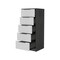 Homeroots 18" White and Gray Five Drawer Standard Chest 534961 - alternate 9