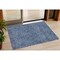 Homeroots 3' X 5' Navy Blue And Gray Abstract Washable Indoor Outdoor Area Rug 599820 - alternate 1
