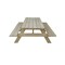 Homeroots 94" Natural Solid Wood Outdoor Picnic Table 525003 - alternate 6