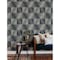 A-Street Prints Winslow Slate Geometric Faux Grasscloth Wallpaper 4141-27109 - alternate 3