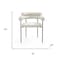 Homeroots Set of Two Light Gray and Gunmetal Boucle and Stainless Steel Open Back Dining Arm Chairs, 2PK 719096 - alternate 7
