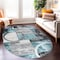 World Rug Gallery Contemporary Abstract Circle Design Soft Area Rug 8 ft Round Gray 307GRAY8RND - alternate 5
