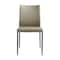Armen Living Kash Upholstered Dining Chair in Taupe Gray Faux Leather and Black Metal Legs - Set of 2 LCKASITAGRYBLK - alternate 4