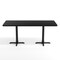 Flash Furniture Commercial Black Laminate Tabletop-Dual Table Height Crisscross Bases, 72 in x 30 in XU-BLKTB-3072-T2222-GG - alternate 6