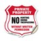 Signmission Private Property Shield Sign No Hunting, 18 inch X 18 inch, Vinyl Decal, 2PK SHI-D-2PACK-18-445 - alternate 1