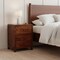Homeroots 24" Chestnut Solid Wood Three Drawer Nightstand 722532 - alternate 2