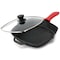 Megachef 10.4 Inch Pre-Seasoned Cast Iron Griddle with Tempered Glass Lid MCCI-72626 - alternate 6