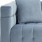 Homeroots 88" Teal Blue Velvet Wood Sofa With Toss Pillows 543981 - alternate 6