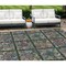 Homeroots 9' X 12' Fern Green Purple And Teal Blue Medallion Washable Indoor Outdoor Area Rug 589270 - alternate 1