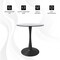 Leisuremod Bristol Modern Round Dining Table with MDF Wood Top and Steel Pedestal Base BTBL-24MW - alternate 6