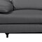 Homeroots 103" Dark Gray Top Grain Leather Reclining Metal USB Sofa 720331 - alternate 3