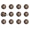 Homeroots Set of Twelve Brown And Black Geometric Ceramic Drawer Pull Knobs, 12PK 358095 - alternate 5