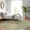 Homeroots 8' Sage And Beige Round Abstract Washable Indoor Outdoor Area Rug 616024 - alternate 3
