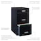Space Solutions 14.25 in W 3 Drawer Vertical File Cabinet W/ Pencil Drawer, Black 20990 - alternate 11