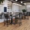 Flash Furniture HERCULES Black Ladder Back Metal Restaurant Counter Stool - Mahogany Wood Seat XU-DG697BLAD-24-MAHW-GG - alternate 1