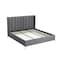 Homeroots Gray Linen Upholstered King Bed Frame 544836 - alternate 7