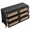 Homeroots 47" Black Wood And Rattan Six Drawer Double Dresser 653110 - alternate 7