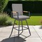 Homeroots 48" Dark Gray Metal Swivel Outdoor Bar Height chair with Footrest 571178 - alternate 1