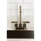 Kingston Brass Double-Handle 4" Centerset Bar Faucet with Knurled Handle, Antique Brass KB5493KNL - alternate 6
