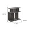 Homeroots 24" Dark Gray Wood End Table With Six Open Shelves 332842 - alternate 4
