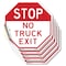 Signmission Stop No Truck Exit, 6 inch X 6 inch, Vinyl Decal, 5PK OC-D-5PACK-6-324 - alternate 1