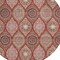 Homeroots 8' Orange Beige And Gray Round Floral Medallion Washable Indoor Outdoor Area Rug 614625 - alternate 5