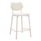 Homeroots Set of Four 26" Light Gray Fabric Faux Leather and Steel Counter Height Bar Chairs, 4PK 668804 - alternate 4