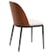 Leisuremod Tule Dining Side Chair with Velvet Seat and Steel Frame, Walnut/Beige, 4PK TCWN18BG4 - alternate 7