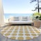 Homeroots 8' Gold And Ivory Round Polka Dot Washable Indoor Outdoor Area Rug 614895 - alternate 6