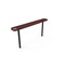 Mytcoat 6ft Outdoor Bench without Back, Inground, Red, Expanded Metal, Textured Coating 804301 - alternate 1