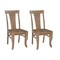 Homeroots Set of Two Brown Solid Wood Slat Back Dining Side Chairs 565292 - alternate 8