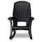 Semco Rockaway Heavy Duty All-Weather Outdoor Rocking Chair by Plastics - Black SEMBLK - alternate 1