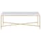 Homeroots 48" White And Gold Steel Coffee Table 521624 - alternate 5