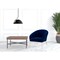 Homeroots 31" Navy Blue And Gold Velvet Barrel Chair 534133 - alternate 6
