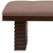 Homeroots 59" Latte and Espresso Linen Blend Upholstered Dining Bench 524064 - alternate 3