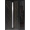 Vdomdoors Aluminum Door with Hidden Handle Hiddex 0155 Natural Noir Entry Steel Metal Modern Painted W36+14xH HIDDEX0155EXD-NOIR-W36+14xH80-RH-I - alternate 1