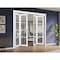 Sartodoors Sliding Closet Double Bi-fold Doors, Felicia 3355 White Silk with Clear Glass, Sturdy Tracks Moldi FELICIA3355DBF-WS-96 x 80 (4* 24x80) - alternate 5