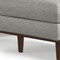 Homeroots 72" Gray Fabric Sofa With Ottoman With Brown Legs 641063 - alternate 7