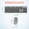 Delton Wireless Slim Computer Keyboard and Mouse Combo -  Silver K100 - alternate 6