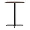 Flash Furniture 36" Round Tabletop, Seamless Surface Technology, Dark Brown with 30" x 30" Black Bar Height X-Base ST-RD36-WBR-T3030B-GG - alternate 7