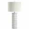 Jonathan Y Loop 28.75" Ceramic Modern Column LED Table Lamp, Blue/White JYL6614A - alternate 7
