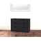 Homeroots 42" Black Manufactured Wood Six Drawer Modern Dresser 518029 - alternate 3