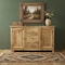 Homeroots 60in Natural Distressed Solid Wood Three Drawer Sideboard With Two Doors 606318 - alternate 9