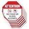 Signmission Attention No Food or Glass Allowed, 4 inch X 4 inch, Vinyl Decal, 5PK OC-D-5PACK-4-19 - alternate 1