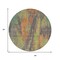 Homeroots 8' Orange And Teal Blue Round Abstract Washable Indoor Outdoor Area Rug 616162 - alternate 3