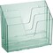 Acrimet Horizontal Triple File Folder Holder Organizer (Clear Green Color) 860.3 - alternate 1