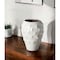 Homeroots 14" White Abstract Cylinder Ceramic Table Vase 397525 - alternate 4