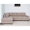 Homeroots Tan Polyester Blend L Shaped Two Piece Sectional 530518 - alternate 3