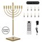 Vintiquewise Gold Finish Modern Contemporary Hanukkah Menorah with Remote Control for Home, Office, or QI004694.GD - alternate 4