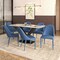 Leisuremod Seville Modern Leather Dining Side Chair with Iron Legs in Navy Blue SC48NBU - alternate 8